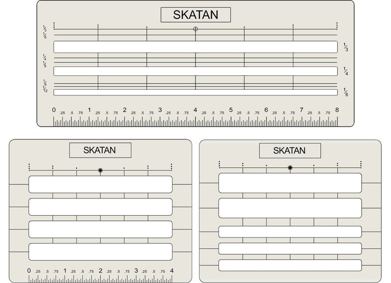 SKATAN Lettering and Envelope Addressing Guide, 3 Stencil Templates-in-1, fits a Wide Range of Stationery and Envelopes - Image 1